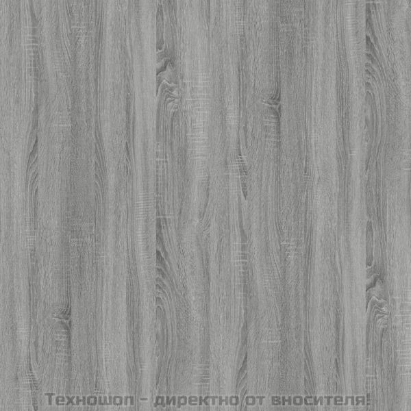 Кафе маса, сив сонома, 100x45x45 см, инженерно дърво и желязо