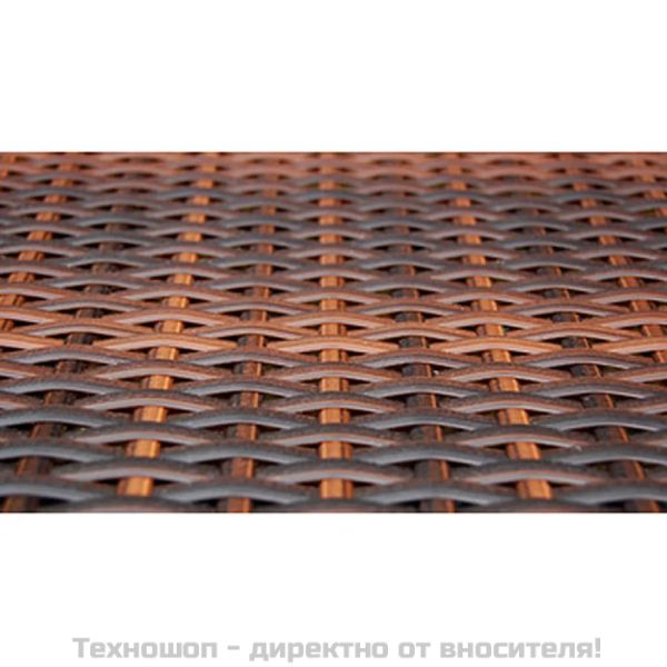 Градински комплект с възглавници, 5 части, кафяв полиратан