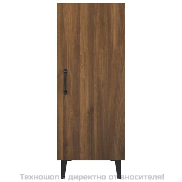 Сайдборд, кафяв дъб, 34,5x34x90 см, инженерно дърво