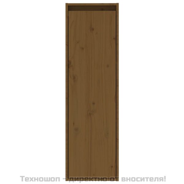 Стенен шкаф, меденокафяв, 30x30x100 см, бор масив