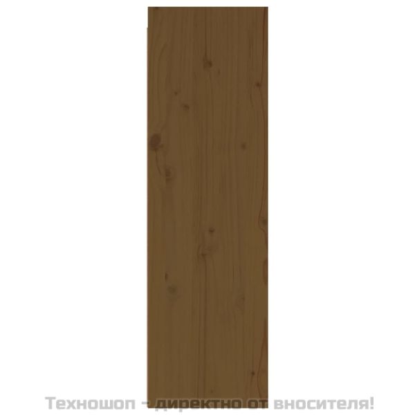 Стенен шкаф, меденокафяв, 30x30x100 см, бор масив