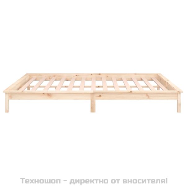 LED рамка за легло 135x190 см Double масивно дърво