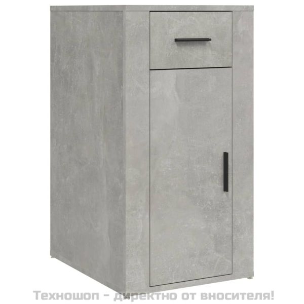 Шкаф за бюро, Бетонно сиво, 40x49x75 см, инженерно дърво