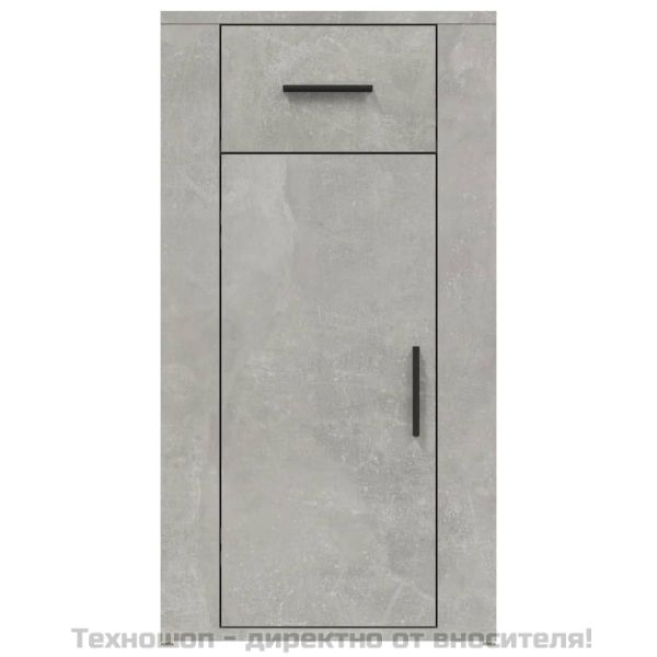 Шкаф за бюро, Бетонно сиво, 40x49x75 см, инженерно дърво