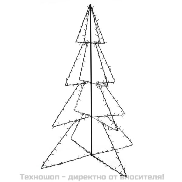 Коледна елха конус, 240 LED, за закрито и открито, 115x150 см