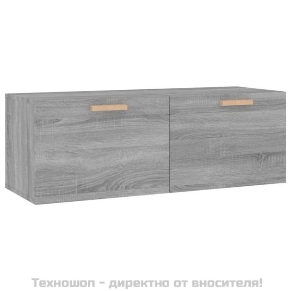 Стенен шкаф, сив сонома, 100x36,5x35 см, инженерно дърво