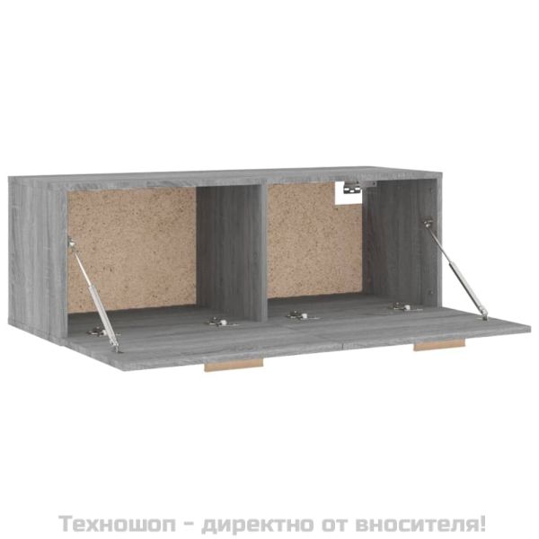 Стенен шкаф, сив сонома, 100x36,5x35 см, инженерно дърво