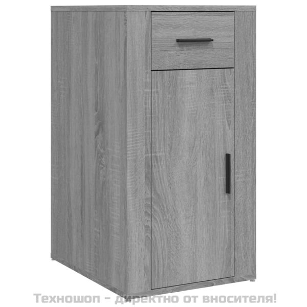 Шкаф за бюро, сив сонома, 40x49x75 см, инженерно дърво