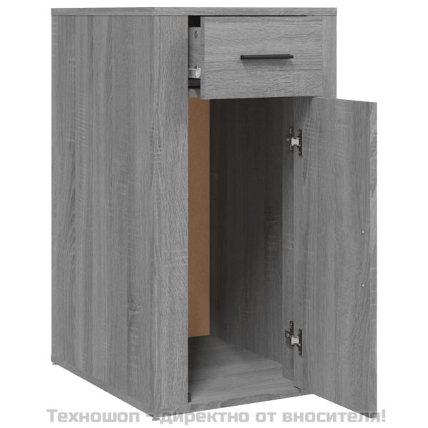 Шкаф за бюро, сив сонома, 40x49x75 см, инженерно дърво