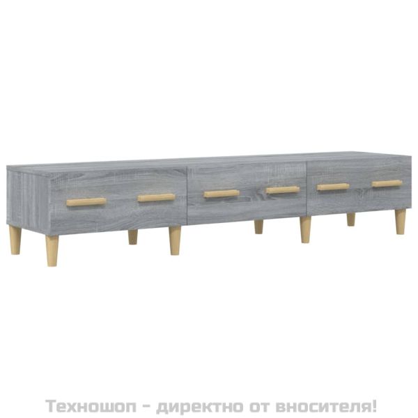 ТB шкаф, сив сонома, 150x34,5x30 см, инженерно дърво