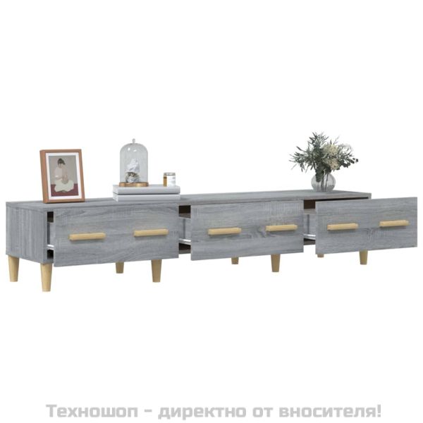 ТB шкаф, сив сонома, 150x34,5x30 см, инженерно дърво
