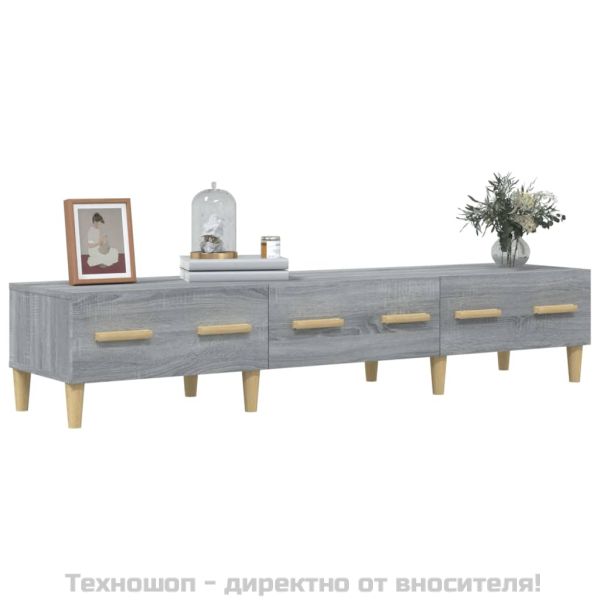 ТB шкаф, сив сонома, 150x34,5x30 см, инженерно дърво