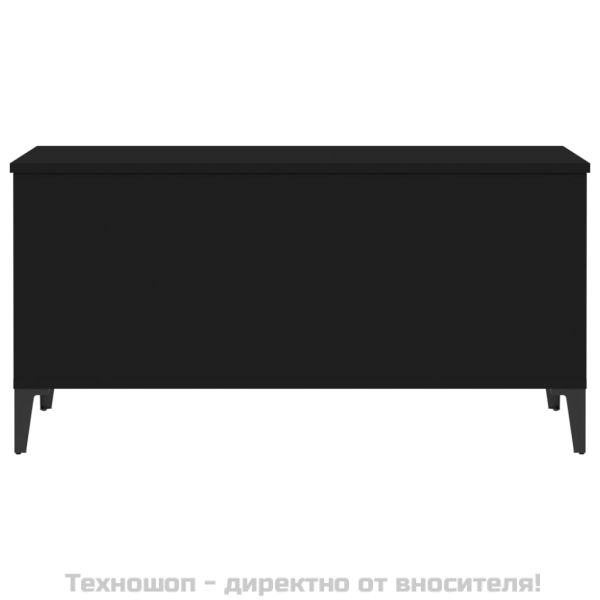 Маса за кафе, черна, 90x44,5x45 см, инженерно дърво
