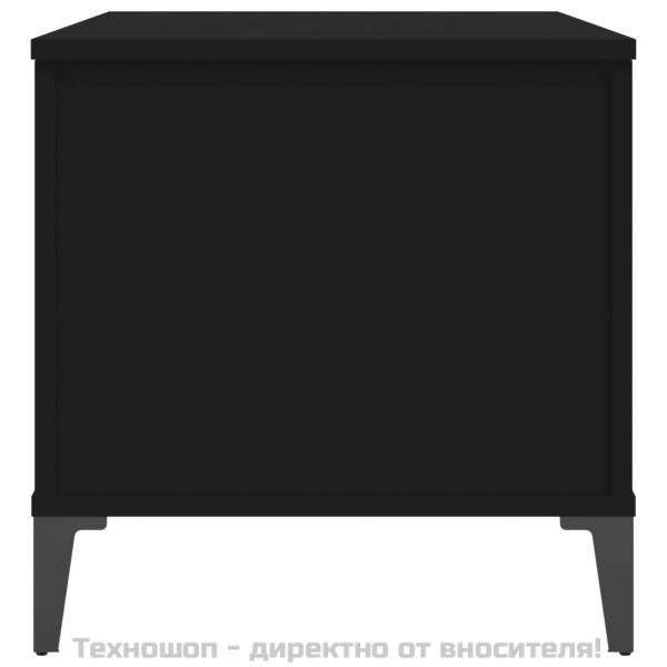 Маса за кафе, черна, 90x44,5x45 см, инженерно дърво