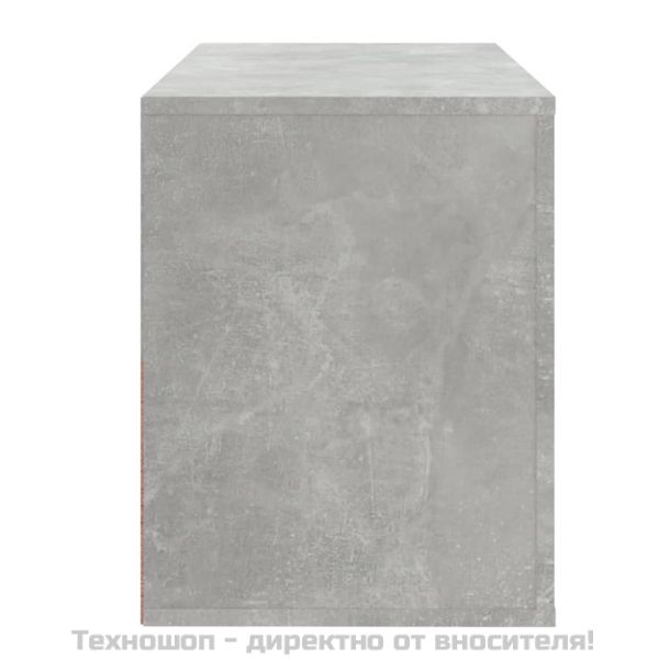 Шкаф за обувки, бетонно сив, 80x35x45 см, инженерно дърво