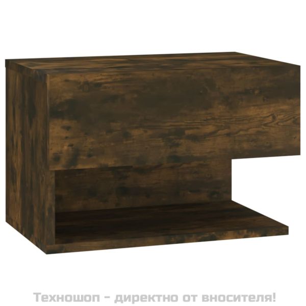 Нощно шкафче за стенен монтаж, опушен дъб