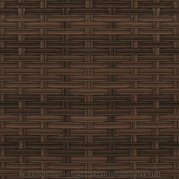 Градински комплект, 2 части, кафяв полиратан