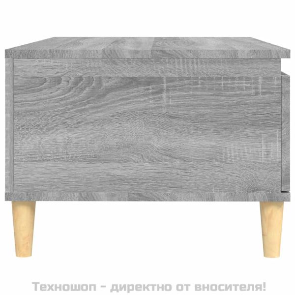 Кафе маса, сив сонома, 90x50x36,5 см, инженерно дърво