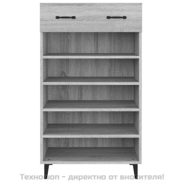 Шкаф за обувки, сив сонома, 60x35x105 см, инженерно дърво