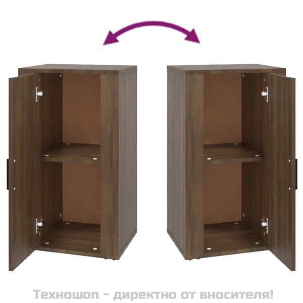 Сайдборд, кафяв дъб, 40x33x70 см, инженерно дърво