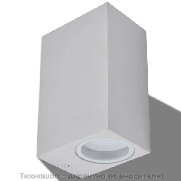 Външни LED прожектори за стена, квадратни, 2 бр