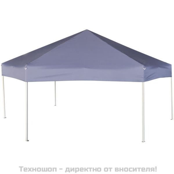 Шестоъгълна pop-up шатра с 6 стени тъмносиня 3,6x3,1 м