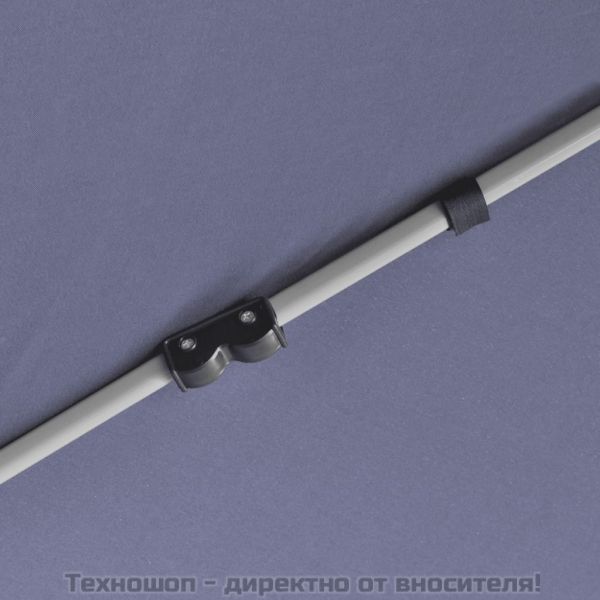 Шестоъгълна pop-up шатра с 6 стени тъмносиня 3,6x3,1 м