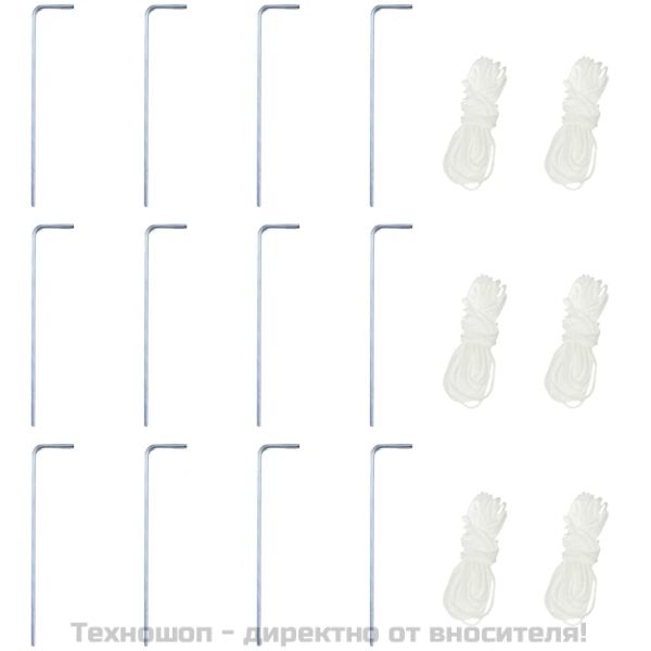 Шестоъгълна pop-up шатра с 6 стени тъмносиня 3,6x3,1 м