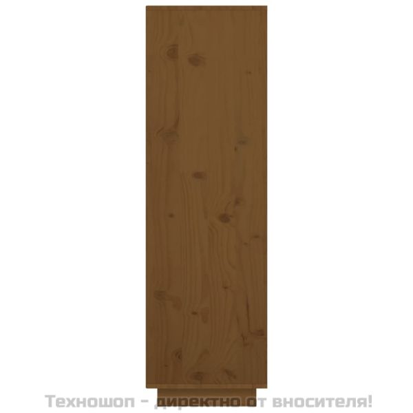 Висок шкаф, меденокафяв, 38x35x117 см, бор масив