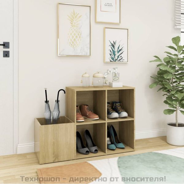 Шкаф за обувки, дъб сонома, 105x35,5x70 см, инженерно дърво