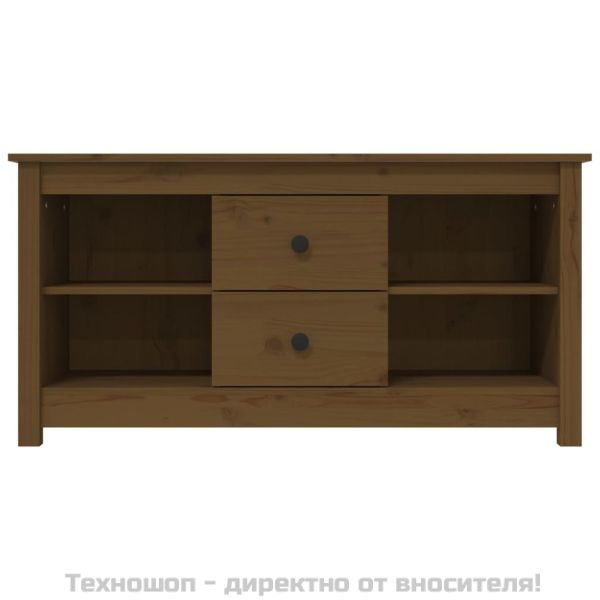 ТВ шкаф, меденокафяв, 103x36,5x52 см, бор масив