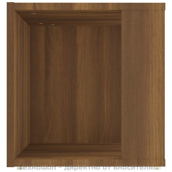 Странична маса, кафяв дъб, 33x33x34,5 см, инженерна дървесина