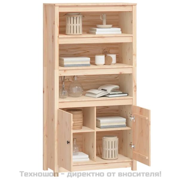 Висок шкаф, 80x35x154 см, борово дърво масив