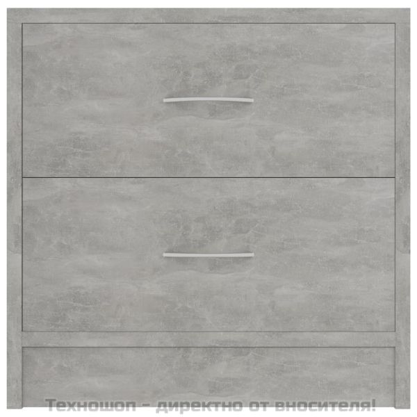 Нощно шкафче, бетоново сиво, 40x30x40 см, инженерно дърво