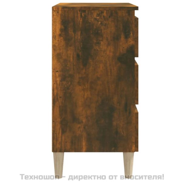 Сайдборд, опушен дъб, 60x35x69 см, инженерно дърво