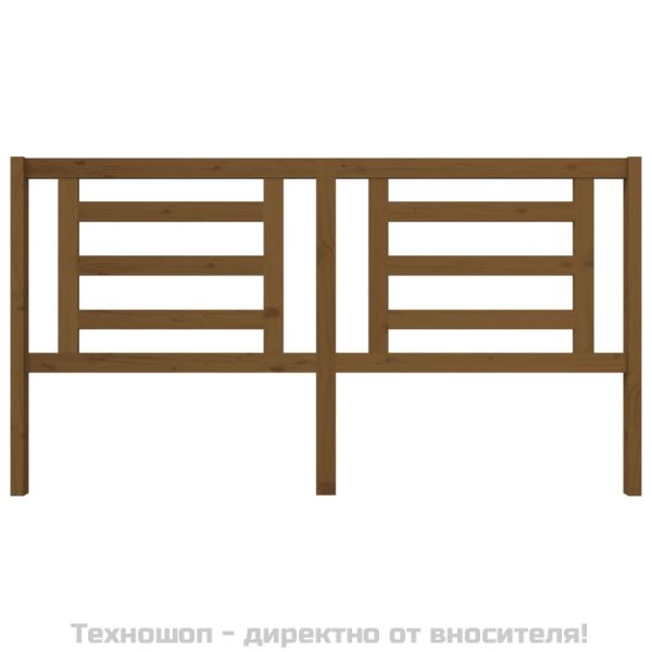 Горна табла за легло, меденокафява, 186x4x100 см, бор масив