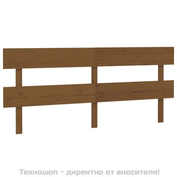 Горна табла за легло, меденокафява, 184x3x81 см, бор масив