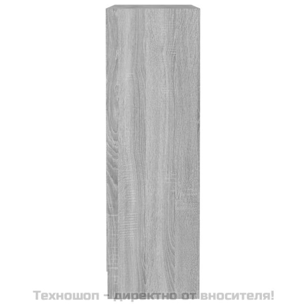 Етажерка за книги, сив сонома, 60x24x76 см, инженерно дърво