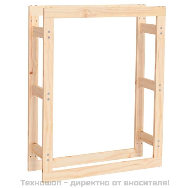 Поставка за дърва за огрев 80x25x100 см масивно дърво бор