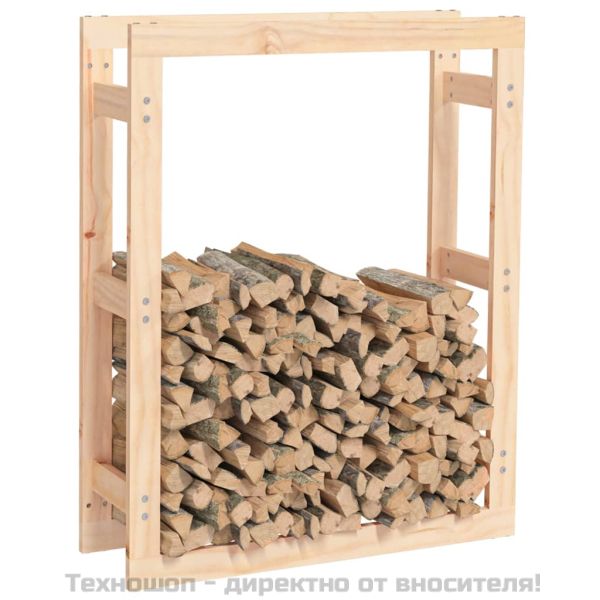 Поставка за дърва за огрев 80x25x100 см масивно дърво бор