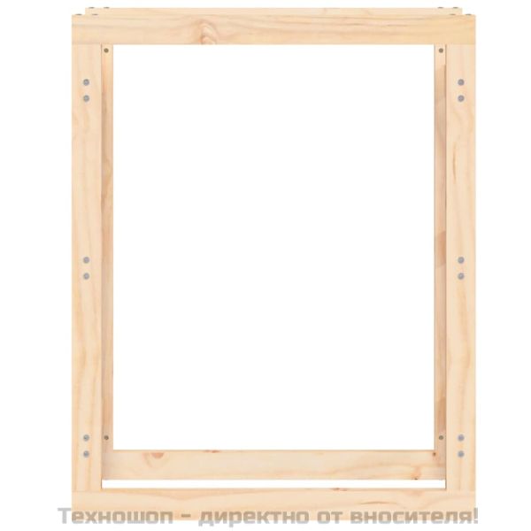 Поставка за дърва за огрев 80x25x100 см масивно дърво бор