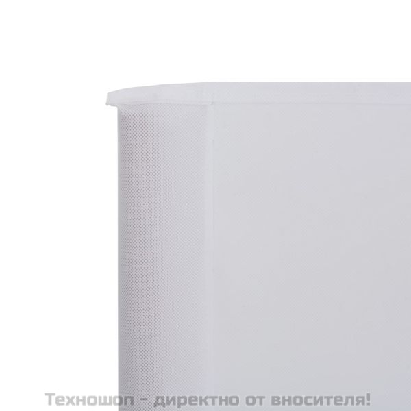 Параван против вятър от 5 панела текстил 600x120 см пясъчнобял