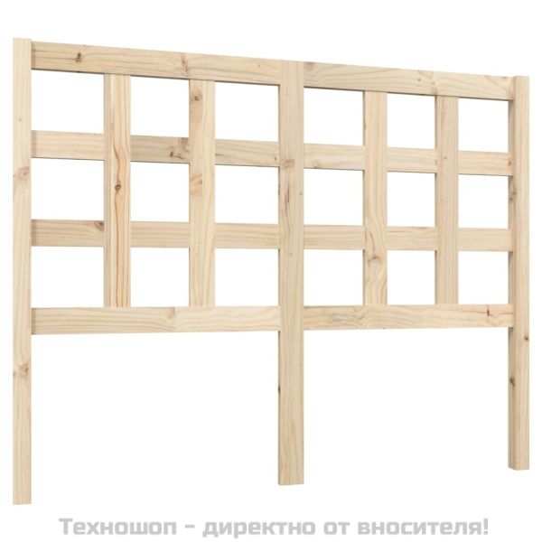 Горна табла за легло, 125,5x4x100 см, бор масив