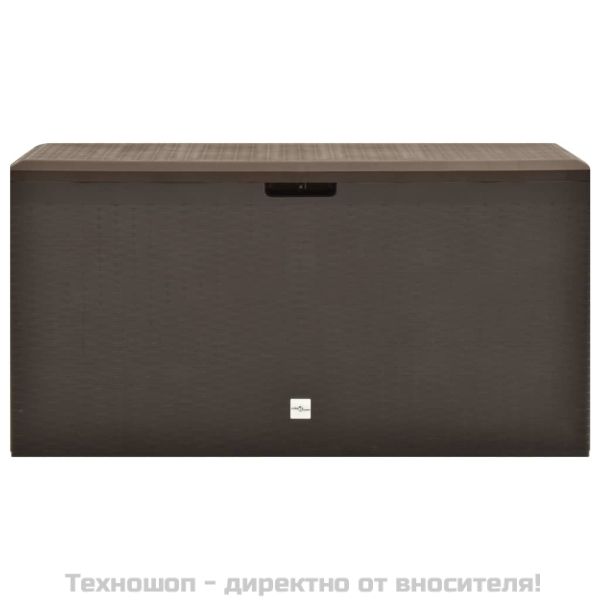 Градински сандък за съхранение, кафяв, 114x47x60 см