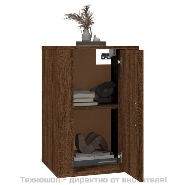 ТВ шкафове със стенен монтаж, 2 бр, кафяв дъб, 40x34,5x60 см