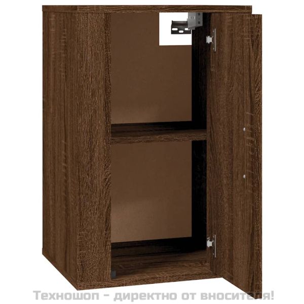 ТВ шкафове със стенен монтаж, 2 бр, кафяв дъб, 40x34,5x60 см