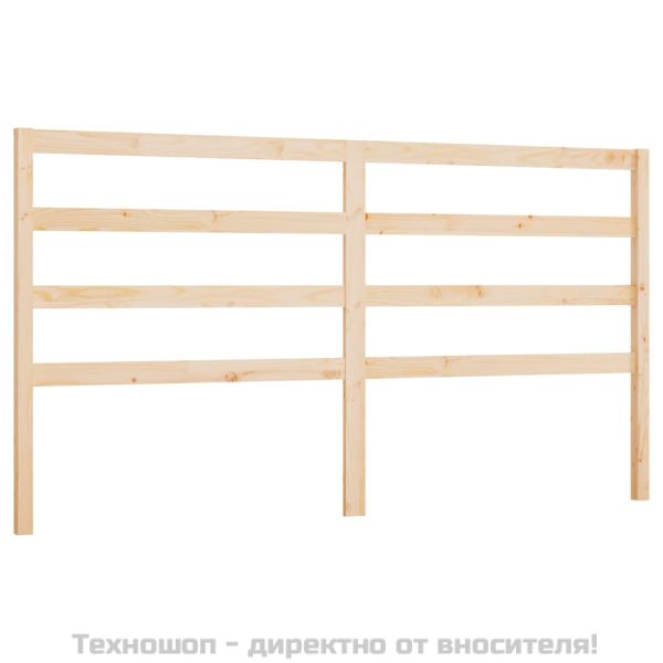 Горна табла за легло, 206x4x100 см, бор масив