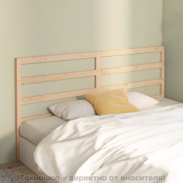 Горна табла за легло, 206x4x100 см, бор масив