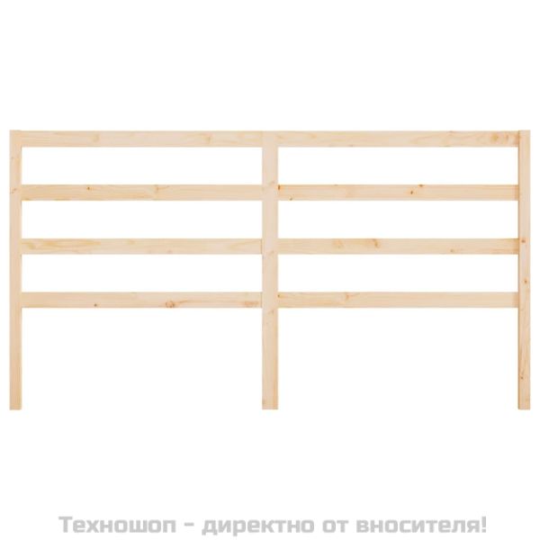 Горна табла за легло, 206x4x100 см, бор масив