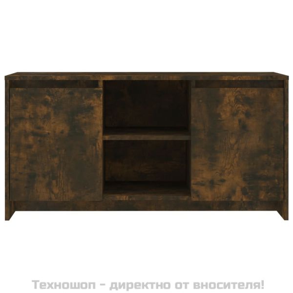 ТВ шкаф, опушен дъб, 102x37,5x52,5 см, инженерно дърво